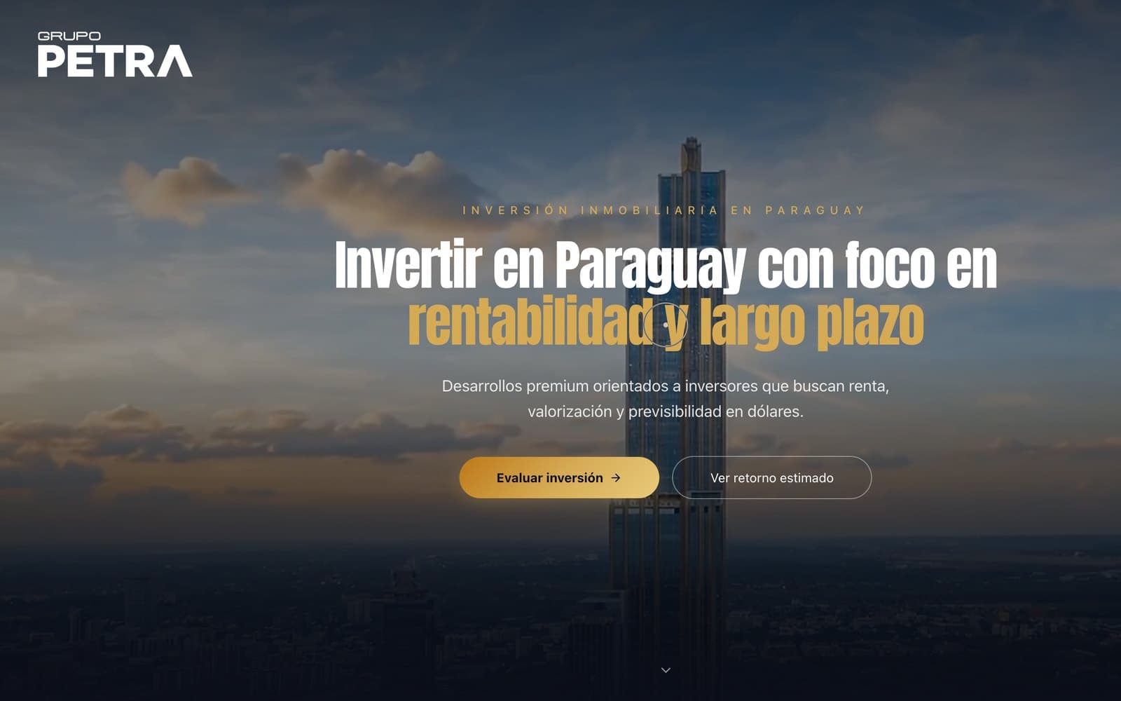Captura del proyecto Petra Urbana